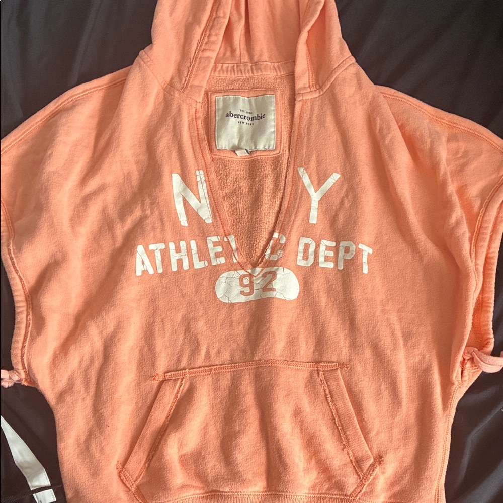 Abercrombie & Fitch Peach sleeveless Hoodie